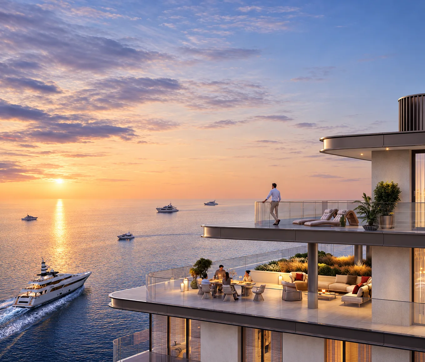 Lunaya Terraces with layered balconies and integrated planting