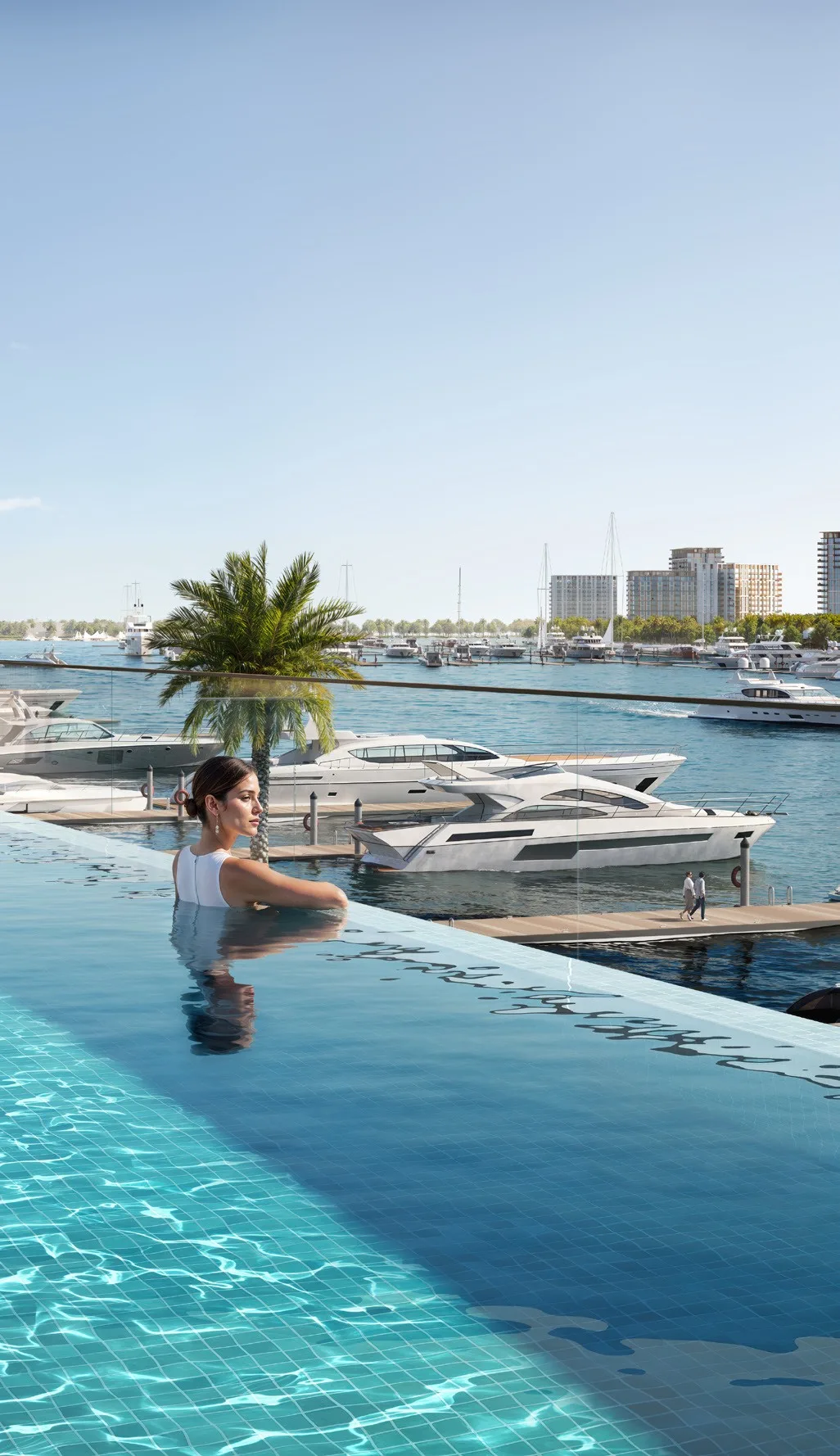 Rooftop pool at Lunaya Terraces